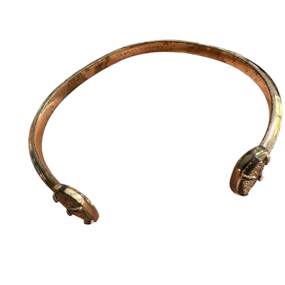 Kendra Scott Elton Rose Gold Cuff Bracelet in Rose Gold Drusy - Picture 8 of 10